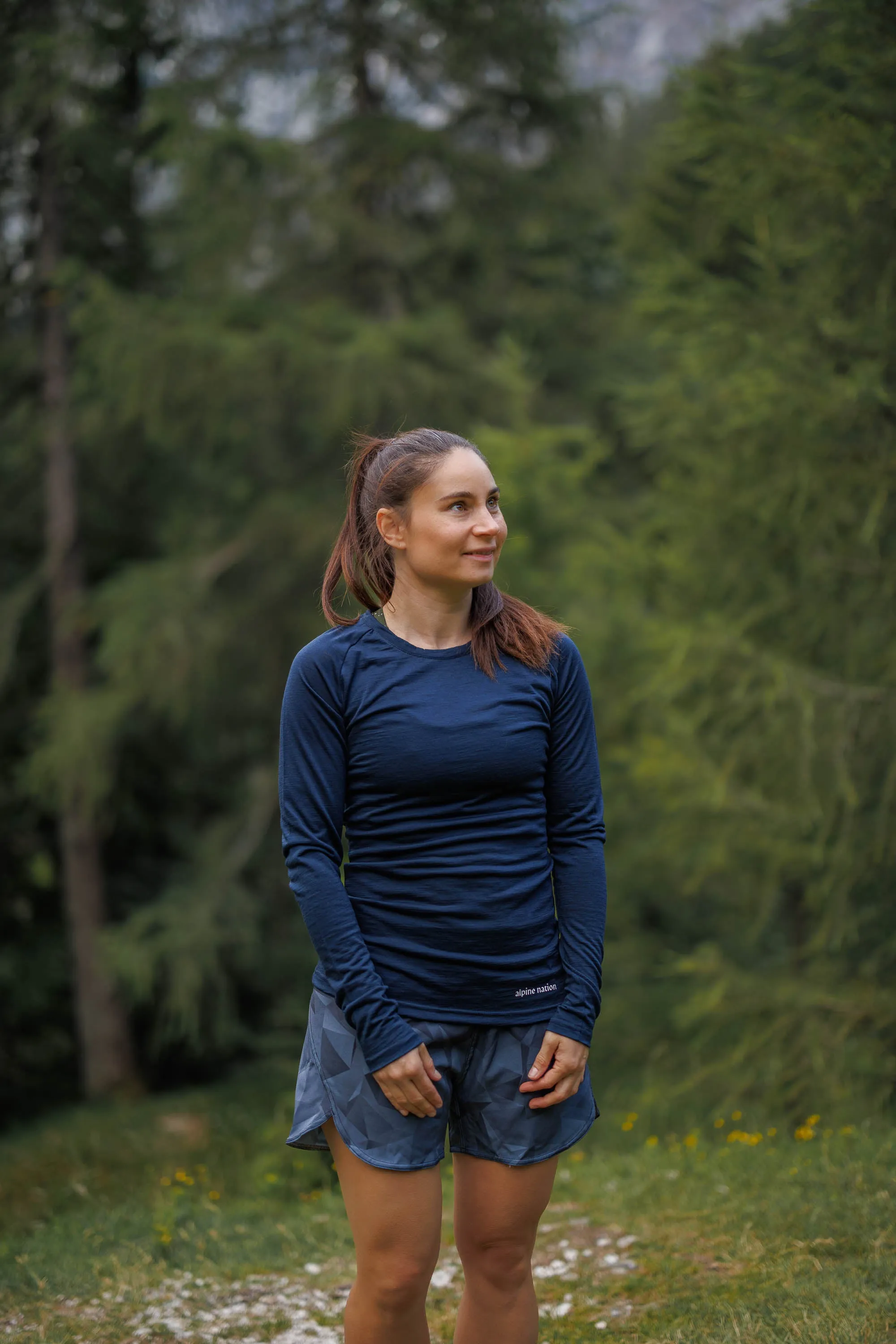 Merino Long Sleeve Tee Dark Navy