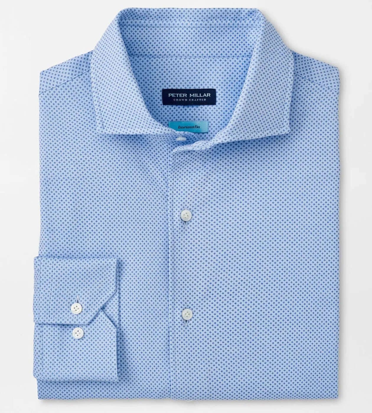 Midlands Excursionist Flex Sport Shirt in Blue Frost by Peter Millar