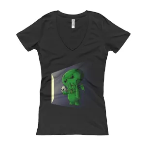 Midnight Snack Cthulhu Fitted V-Neck T-Shirt