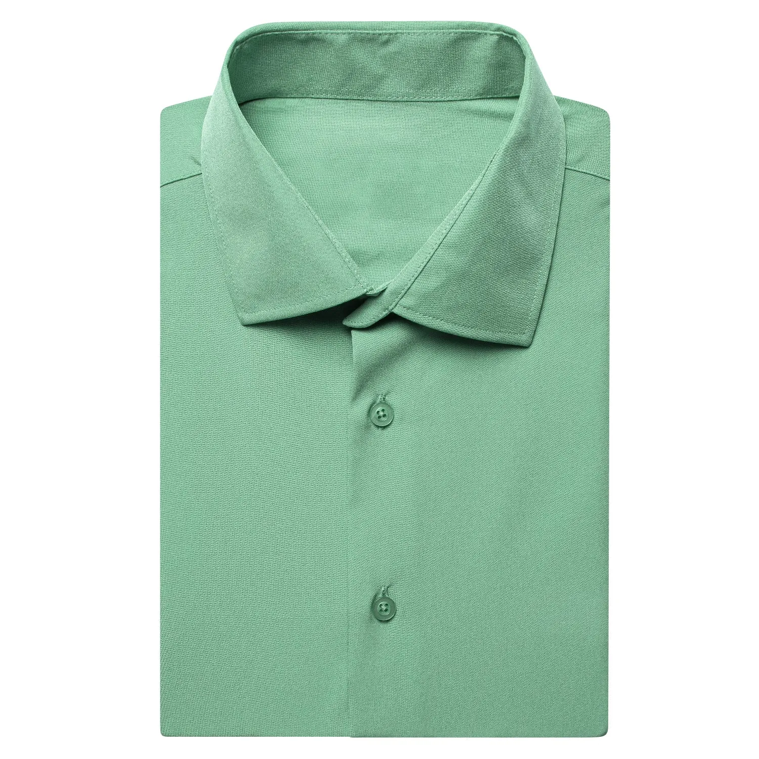 Mint Green Solid Men's Short Sleeve Shirt