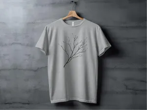 Modern Nature Line Art T-Shirt, Minimalistic Branch Design Tee, Nature Lovers Gift, Simple Modern Art Shirt, Botanical Graphic Tee