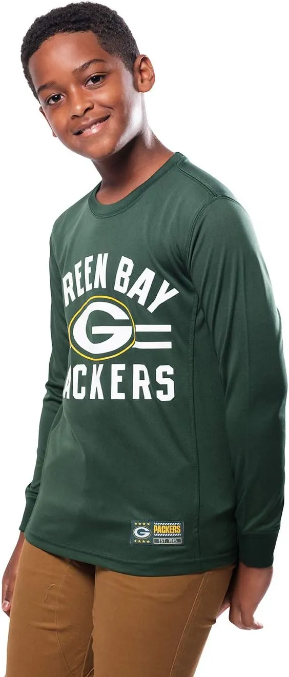 NFL Official Youth Super Soft Supreme Long Sleeve T-Shirt|Green Bay Packers