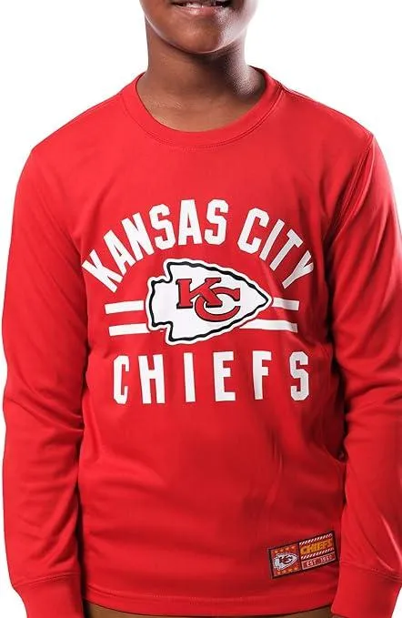 NFL Official Youth Super Soft Supreme Long Sleeve T-Shirt|Kansas City Chiefs