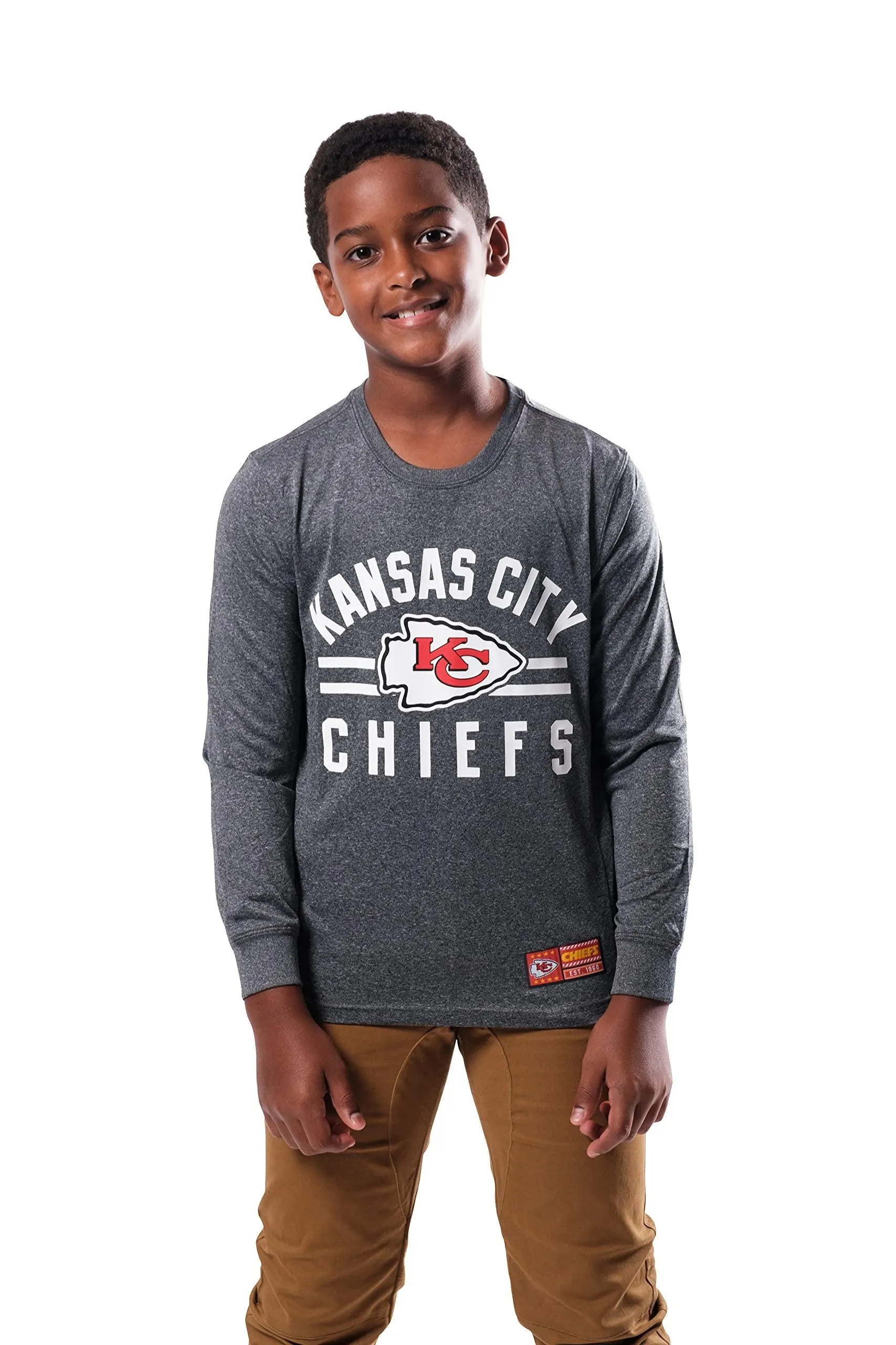 NFL Official Youth Super Soft Supreme Long Sleeve T-Shirt|Kansas City Chiefs