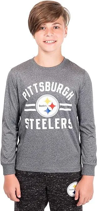 NFL Official Youth Super Soft Supreme Long Sleeve T-Shirt|Pittsburgh Steelers