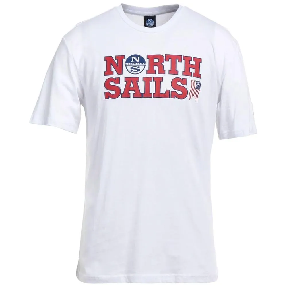 North Sails Elegant White Cotton Logo Tee