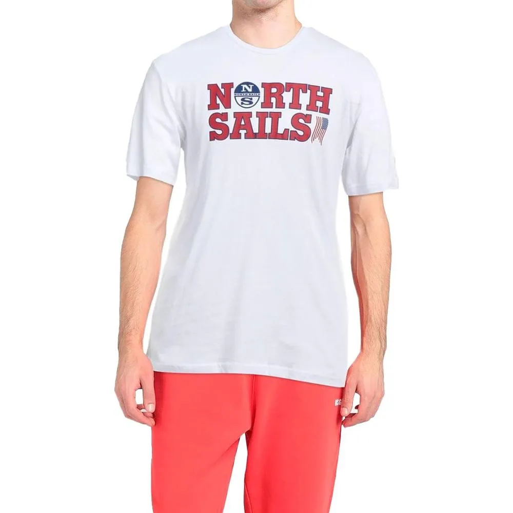 North Sails Elegant White Cotton Logo Tee