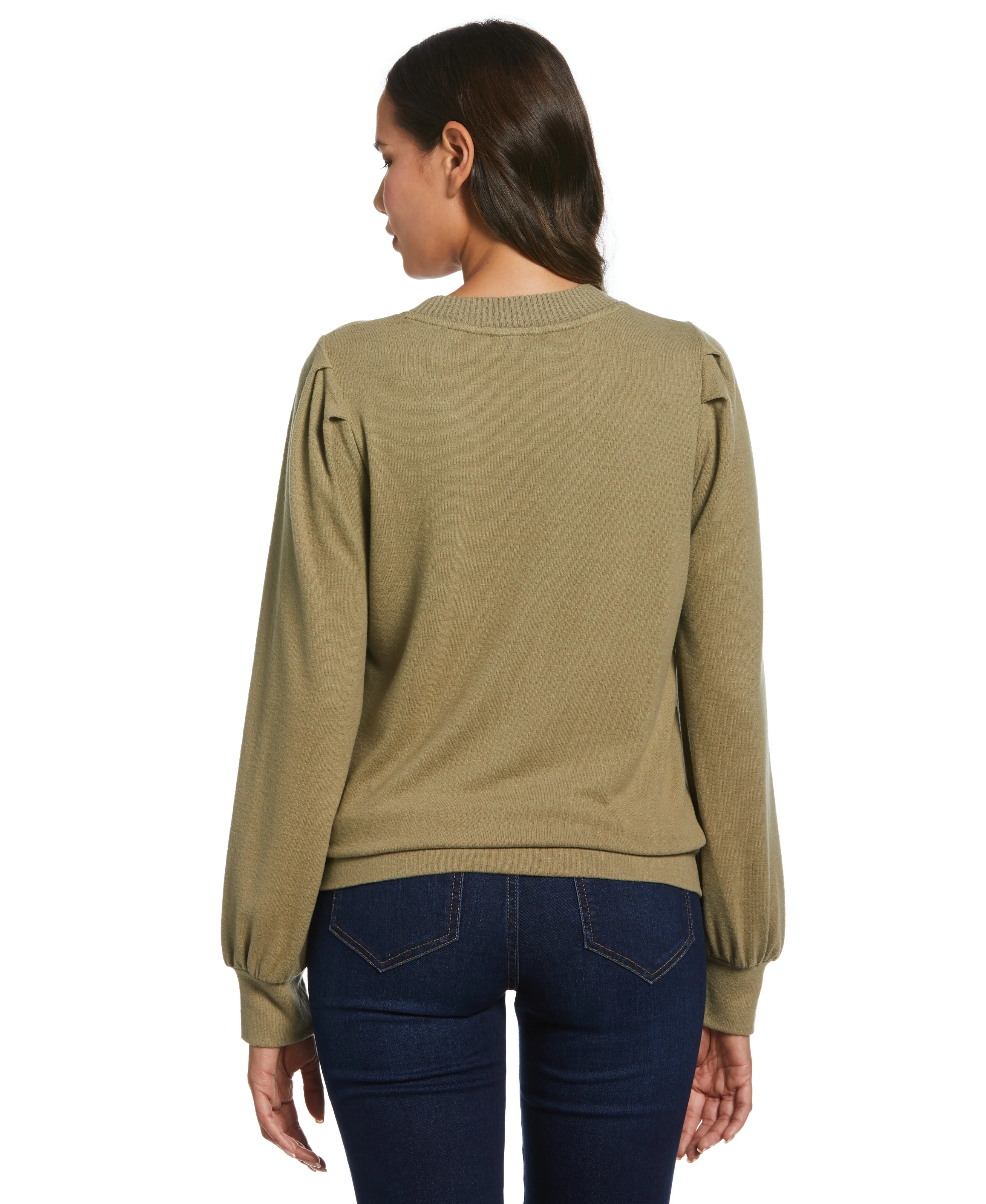 Pleat Sleeve Knit Shirt