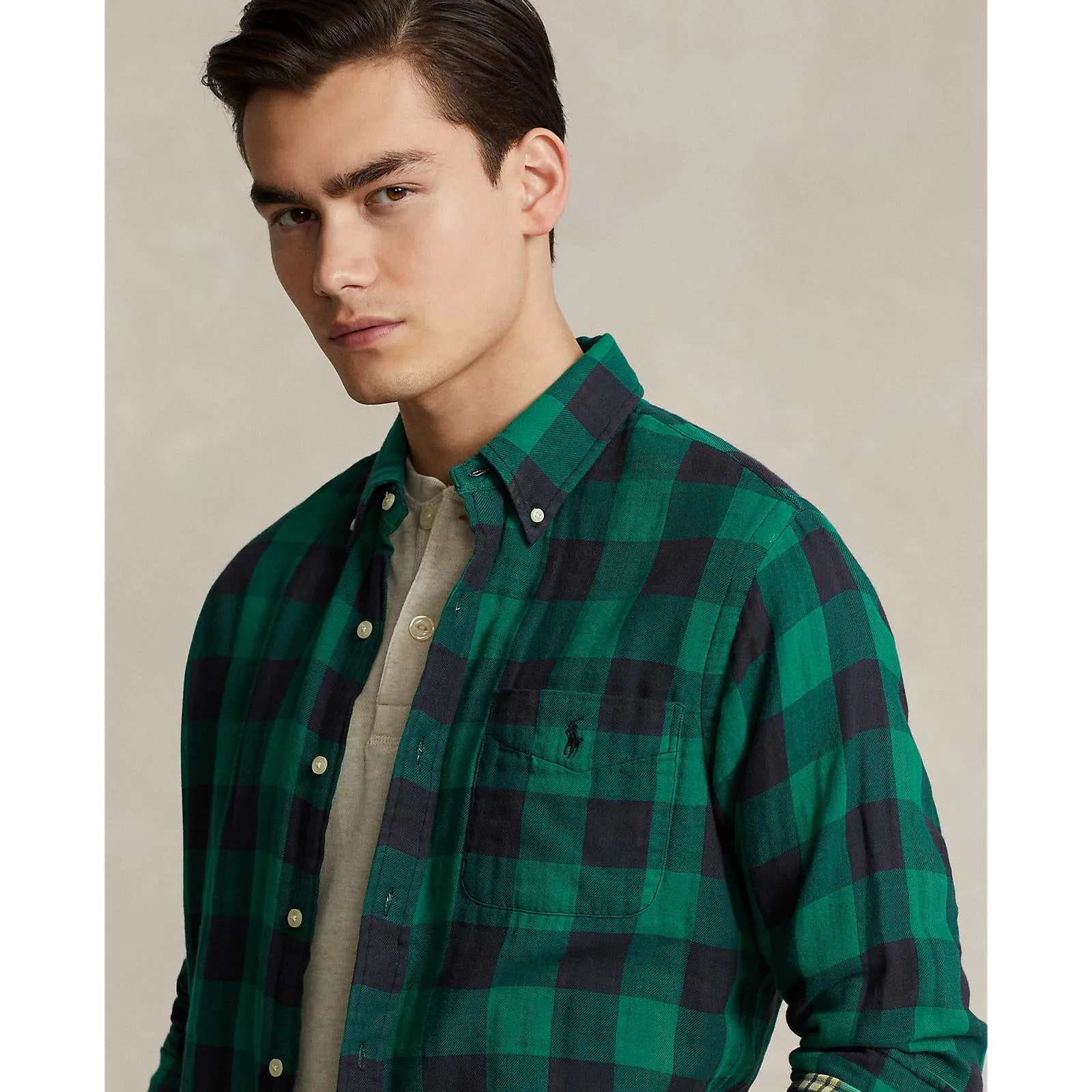 Polo Ralph Lauren - Soft Cotton Twill Shirt - Plaid Check -  Emerald / Black