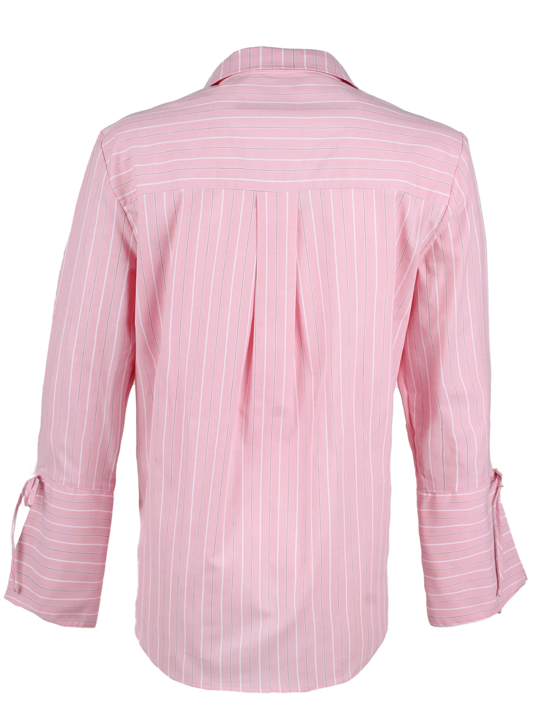 Rachel Shirt Pink & White Pinstripe