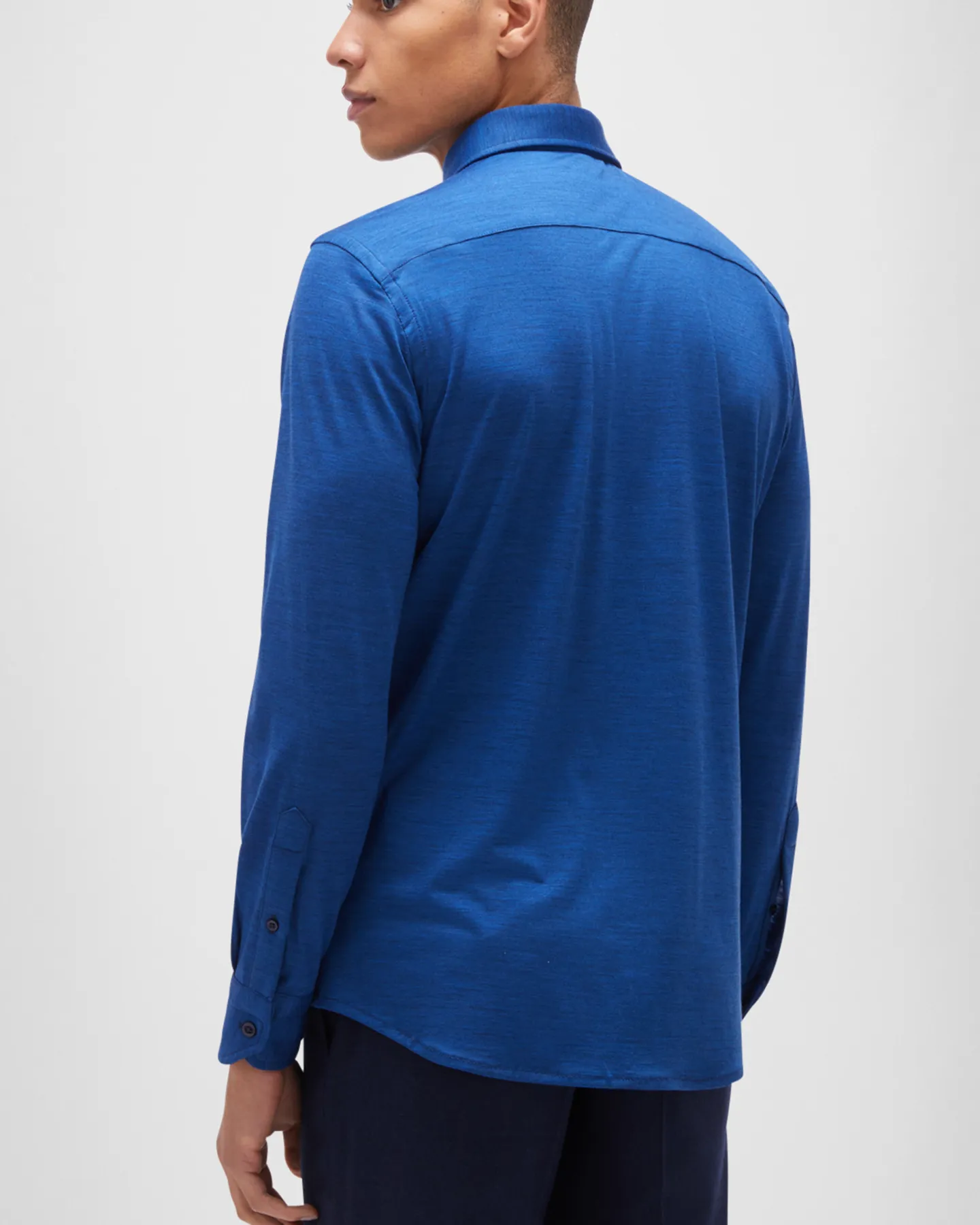 SANTINI REDA ACTIVE WOOL SHIRT - DARK BLUE