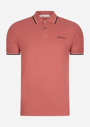 Signature polo - raspberry