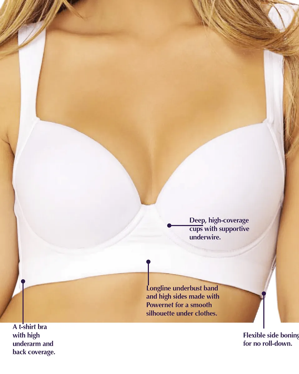 Siluet Back Smoothing Bra with Soft Full Coverage Cups