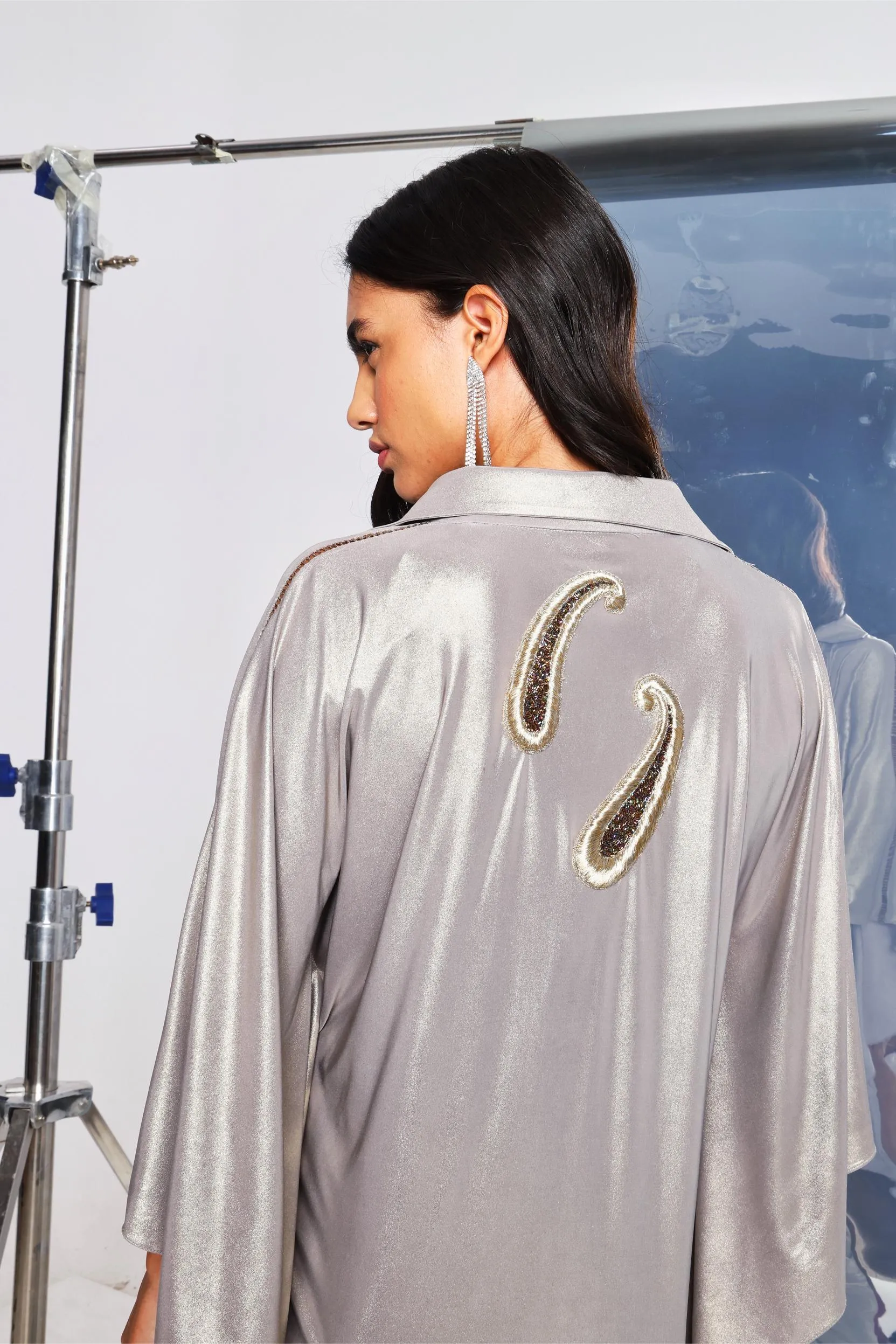 SILVER KAFTAN SHIRT