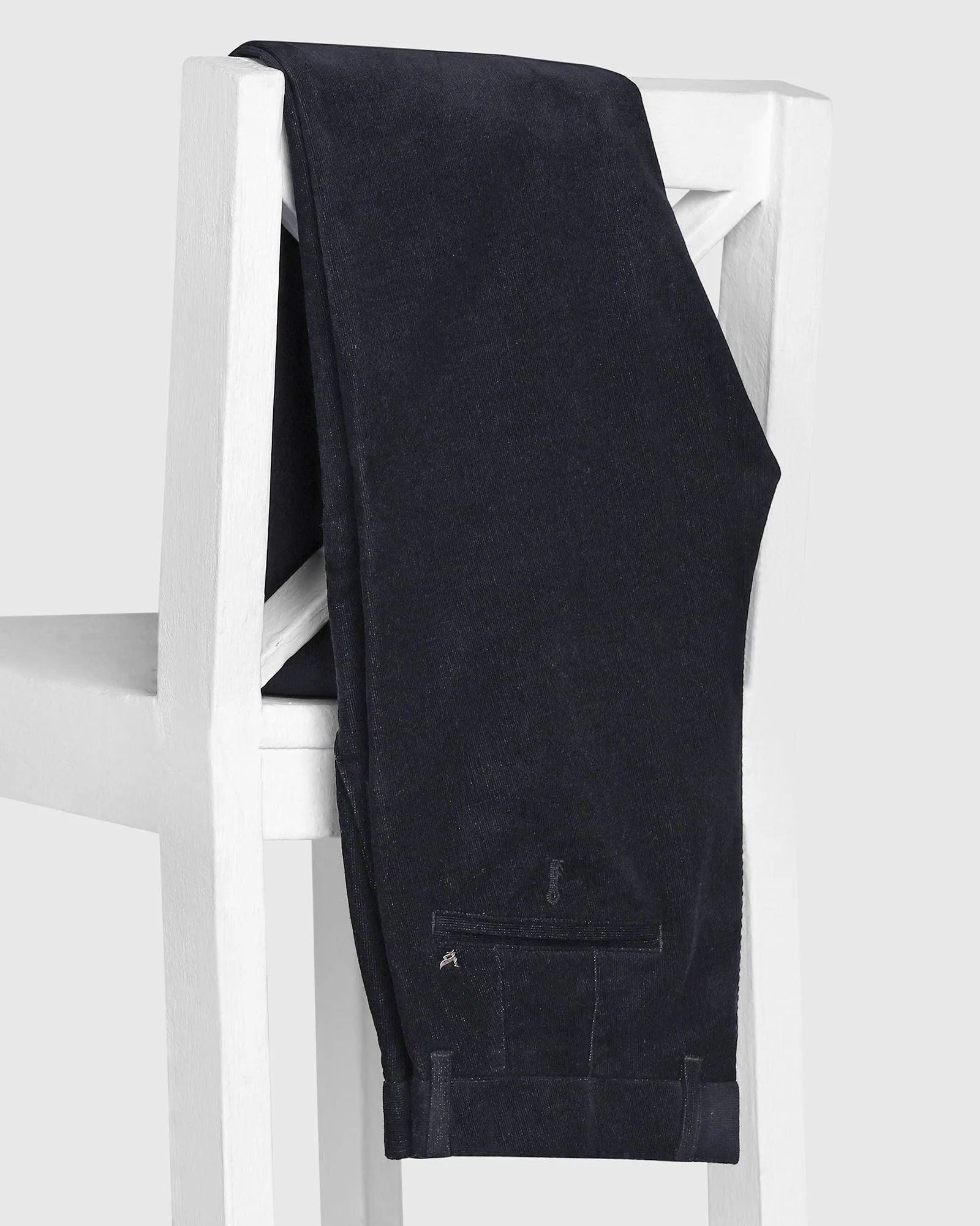 Slim Fit B-91 Casual Navy Textured Khakis - Shelter