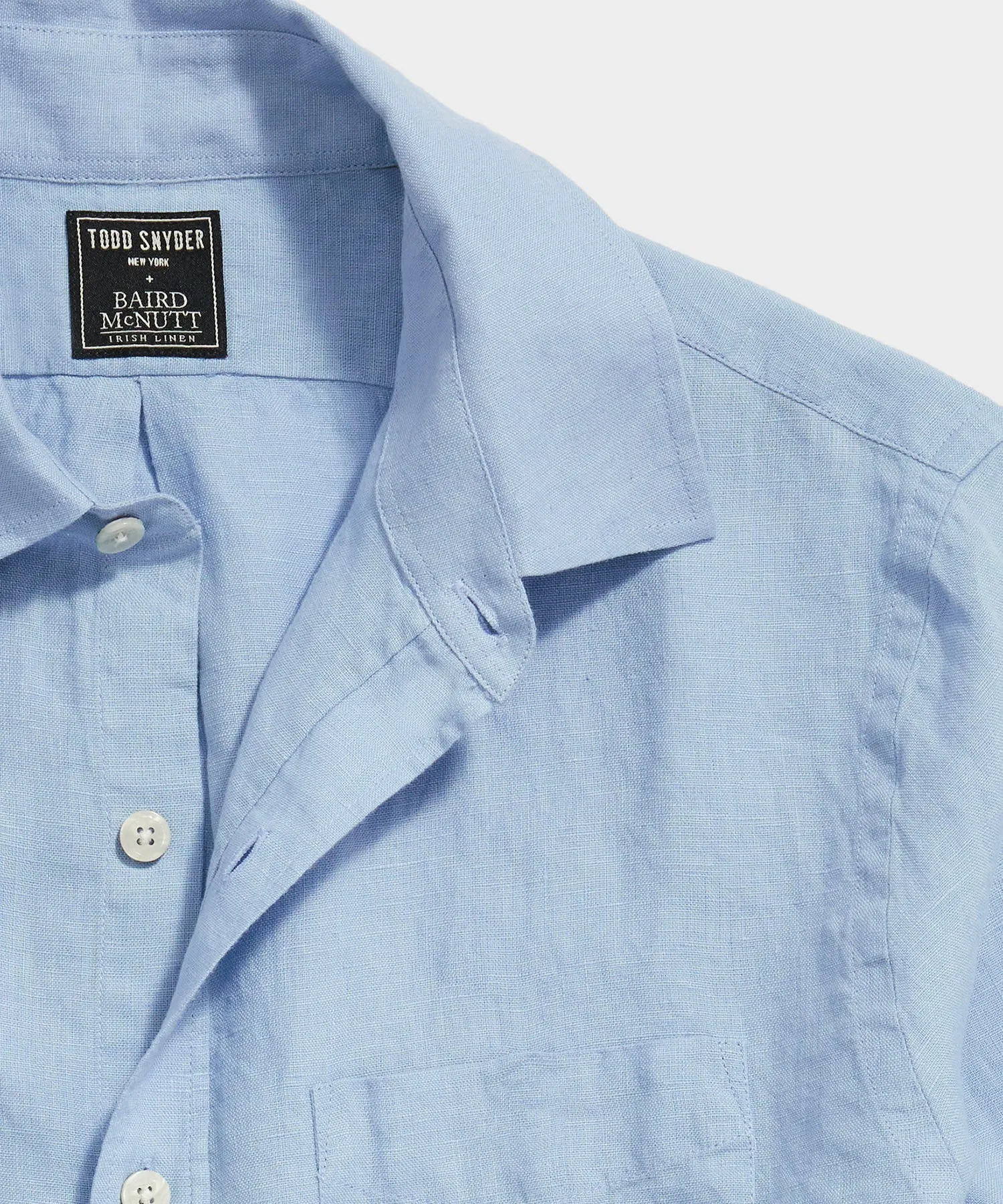 Slim Fit Sea Soft Irish Linen Shirt in Blue Tide