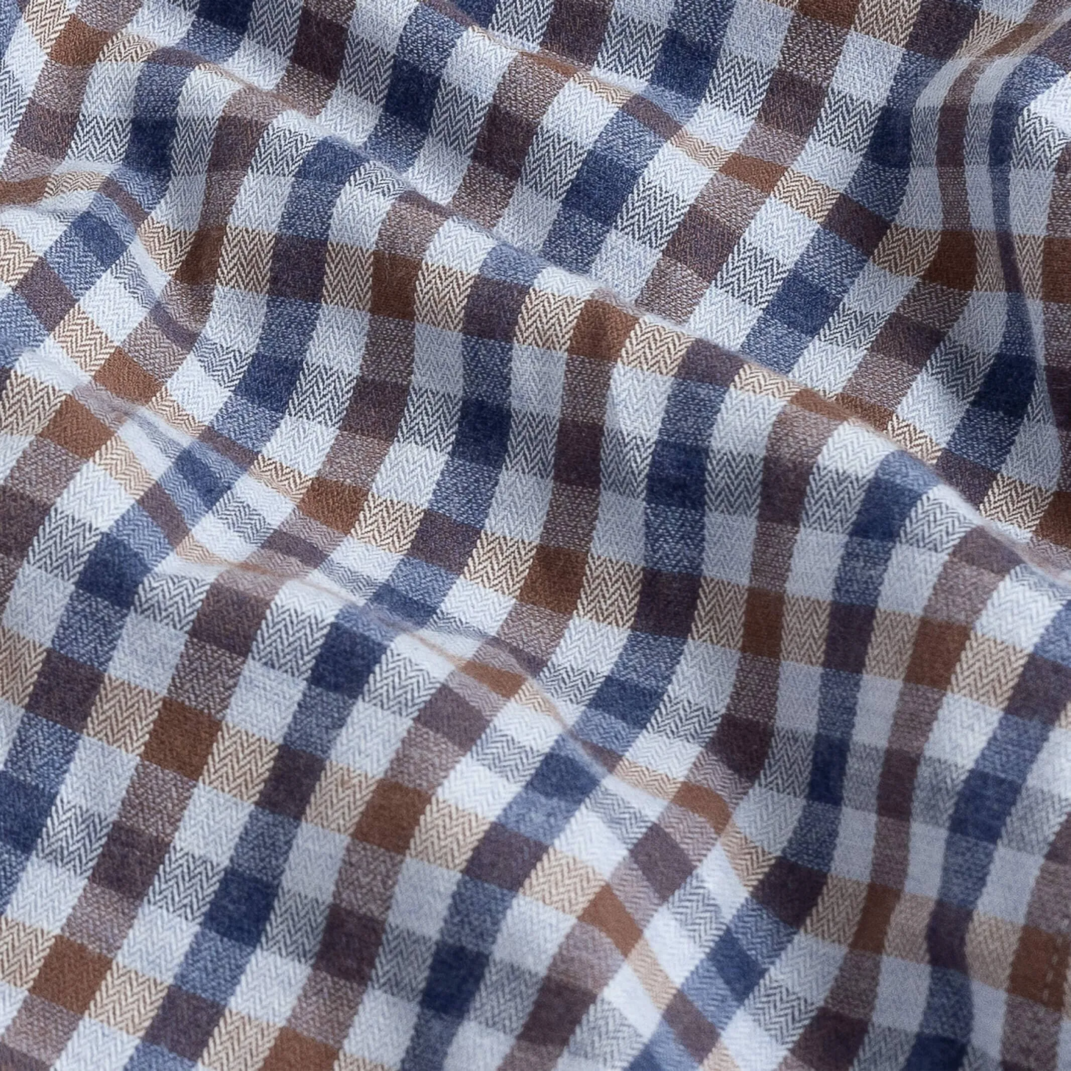 The Soft Brown Kyger Check Custom Shirt