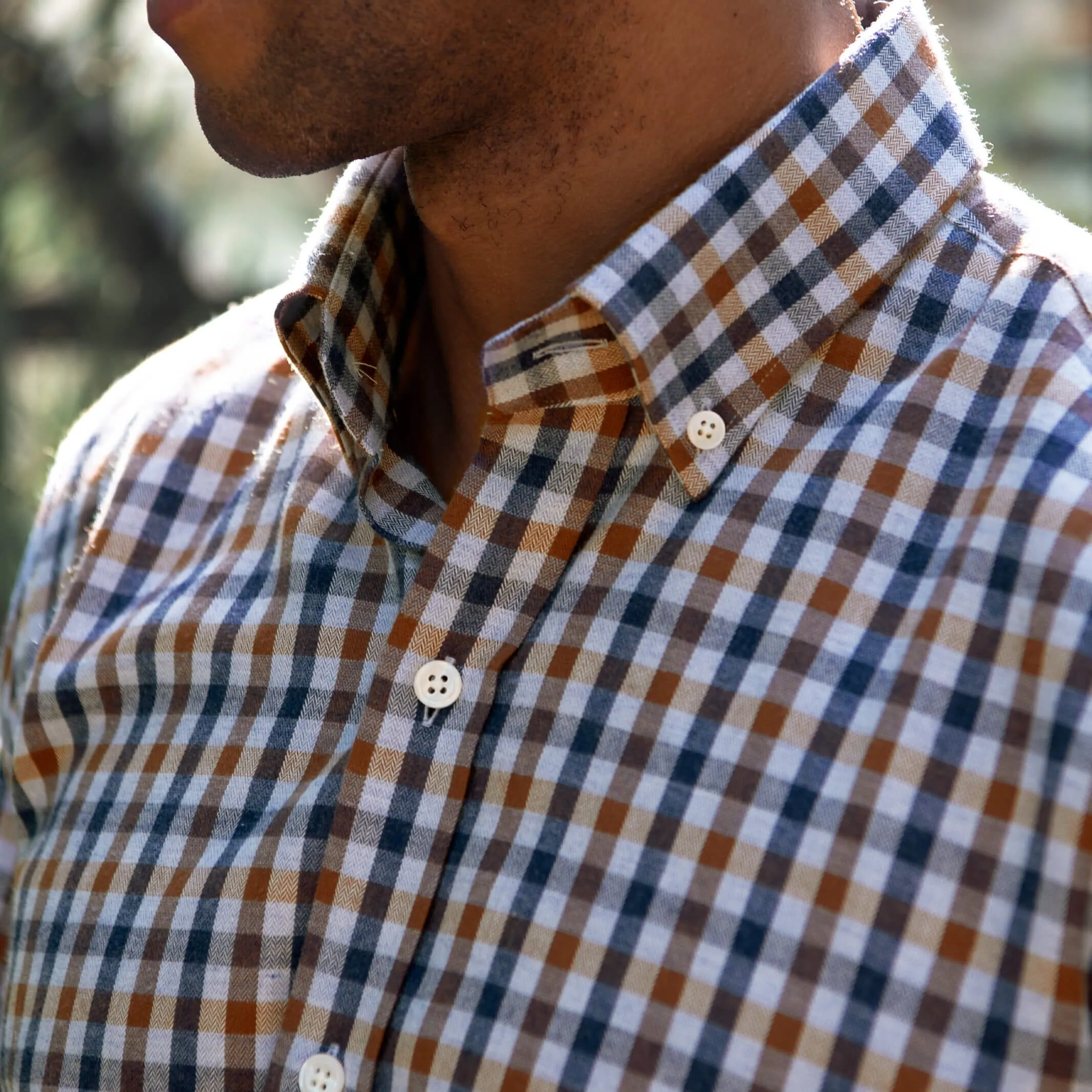 The Soft Brown Kyger Check Custom Shirt