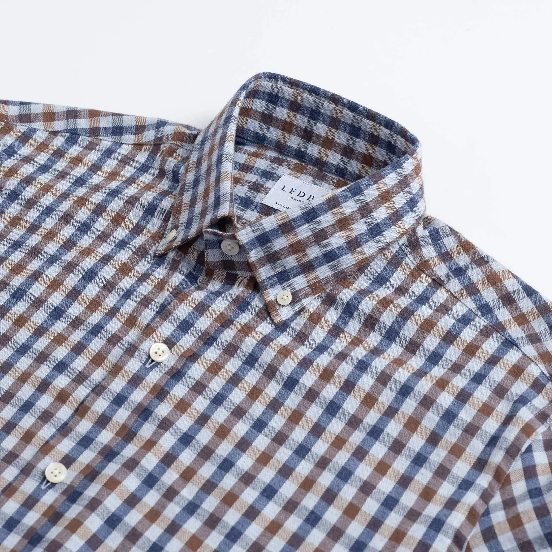 The Soft Brown Kyger Check Custom Shirt