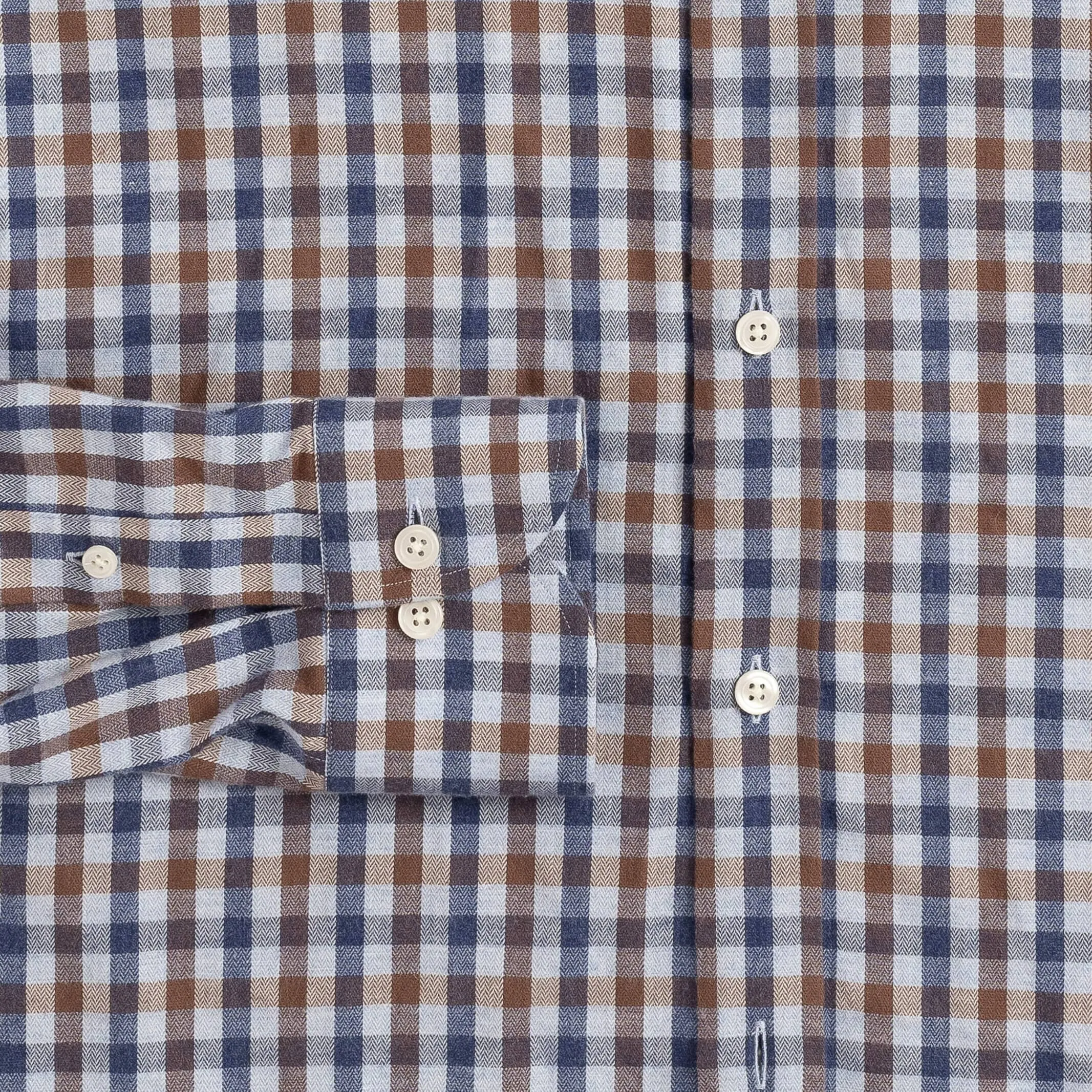 The Soft Brown Kyger Check Custom Shirt