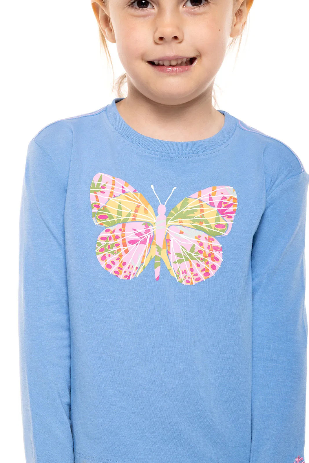 Toddler Coco Plum Everyday Long Sleeve Graphic T-Shirt | Clear Sky Blue