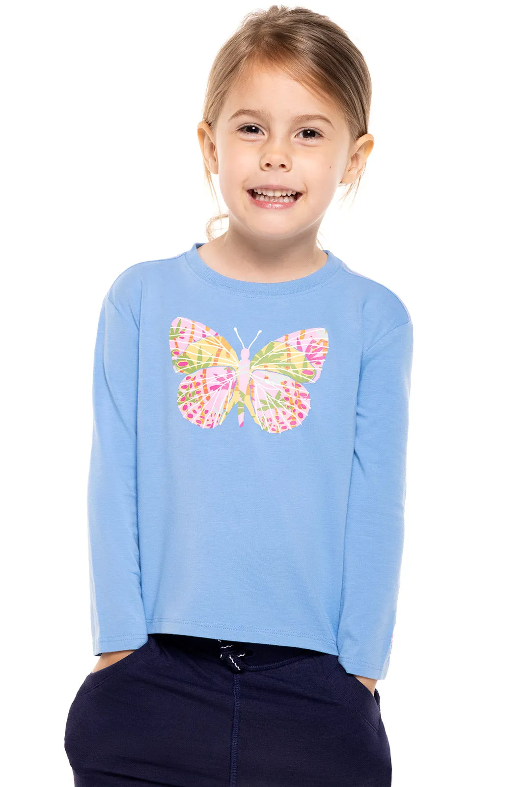 Toddler Coco Plum Everyday Long Sleeve Graphic T-Shirt | Clear Sky Blue