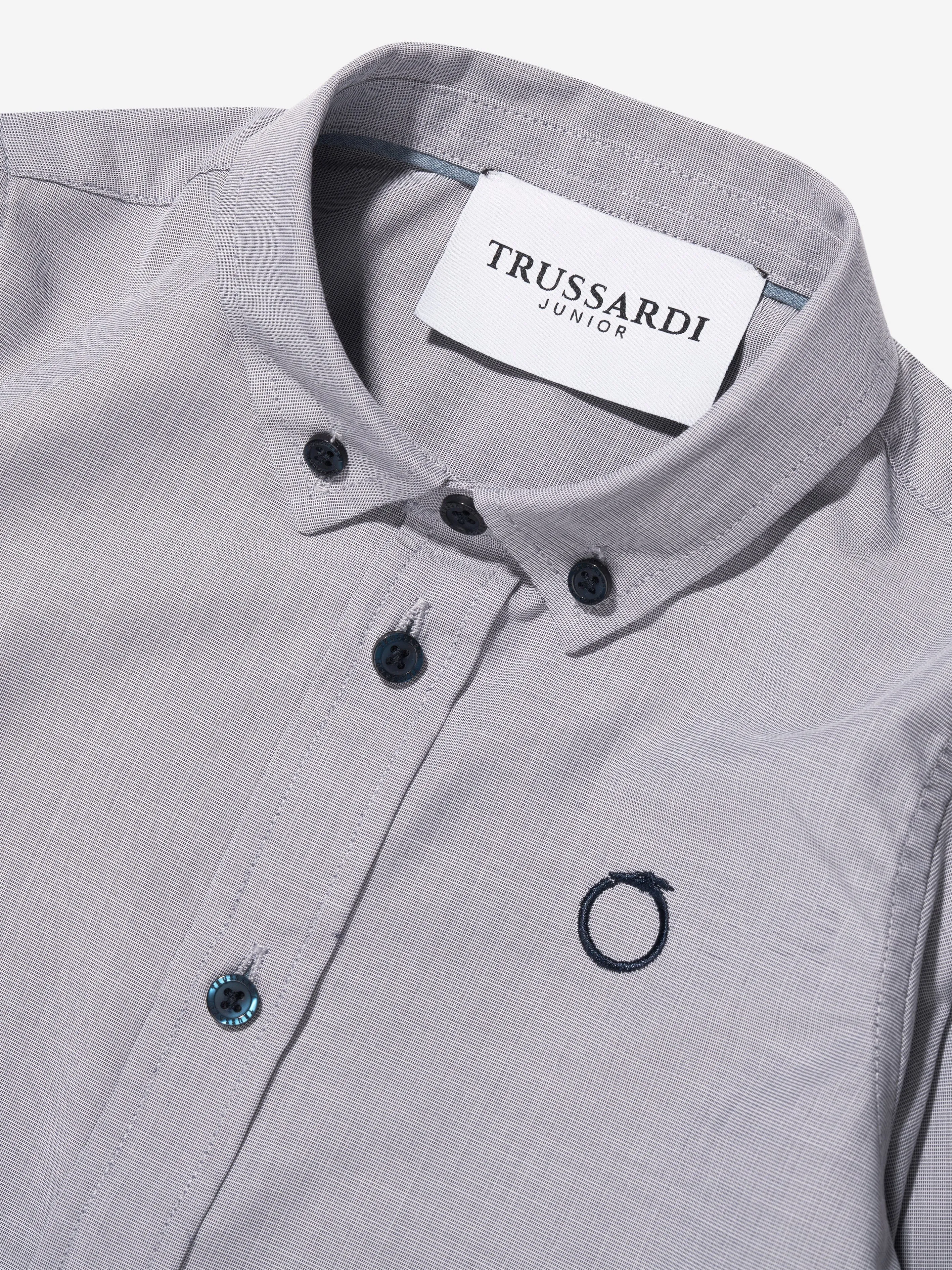 Trussardi Boys Rahill Shirt In Grey