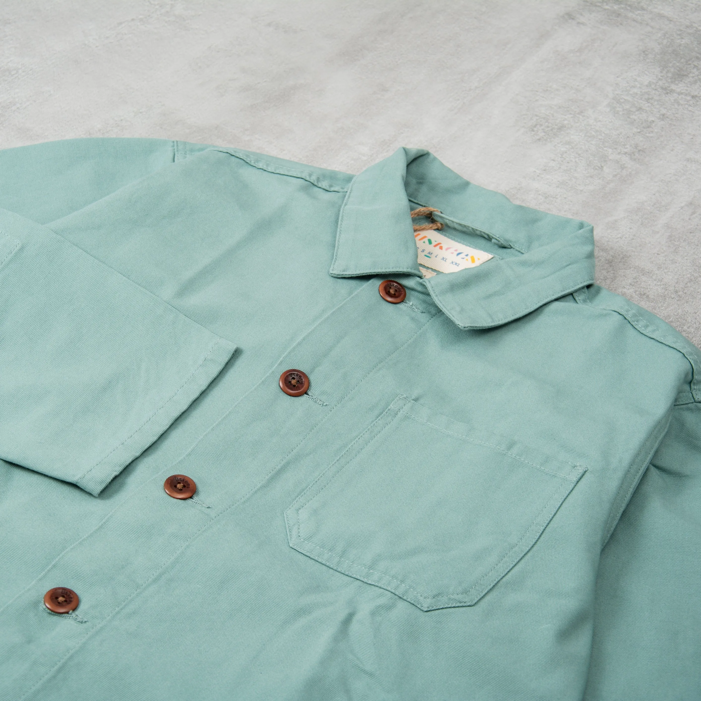 Uskees 3001 Button Overshirt - Eucaplyptus