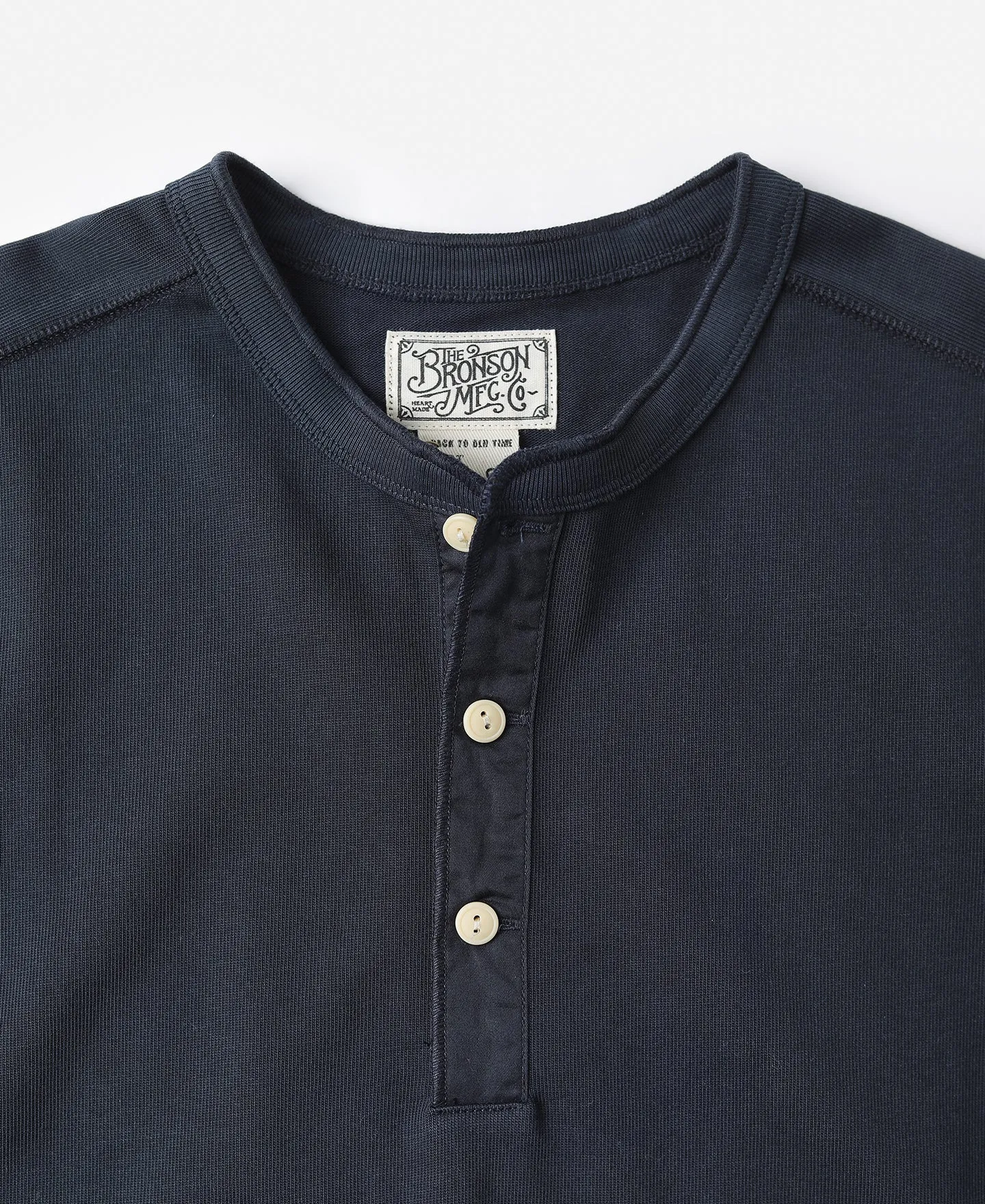 Vintage Long Sleeve Henley Shirt - Navy