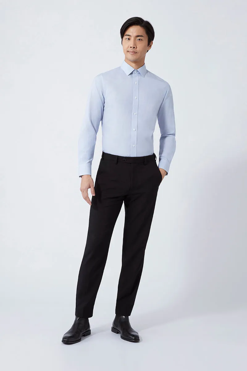 Wrinkle-Free Poplin Dress Shirt | Blue Check 16771N