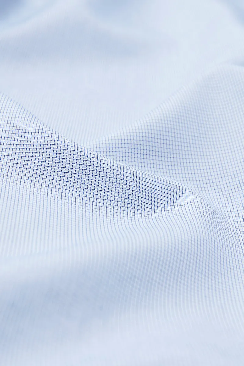 Wrinkle-Free Poplin Dress Shirt | Blue Check 16771N