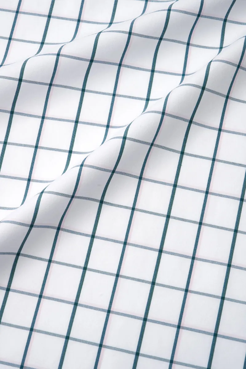 Wrinkle-Free Poplin Dress Shirt | Green Check 21046N