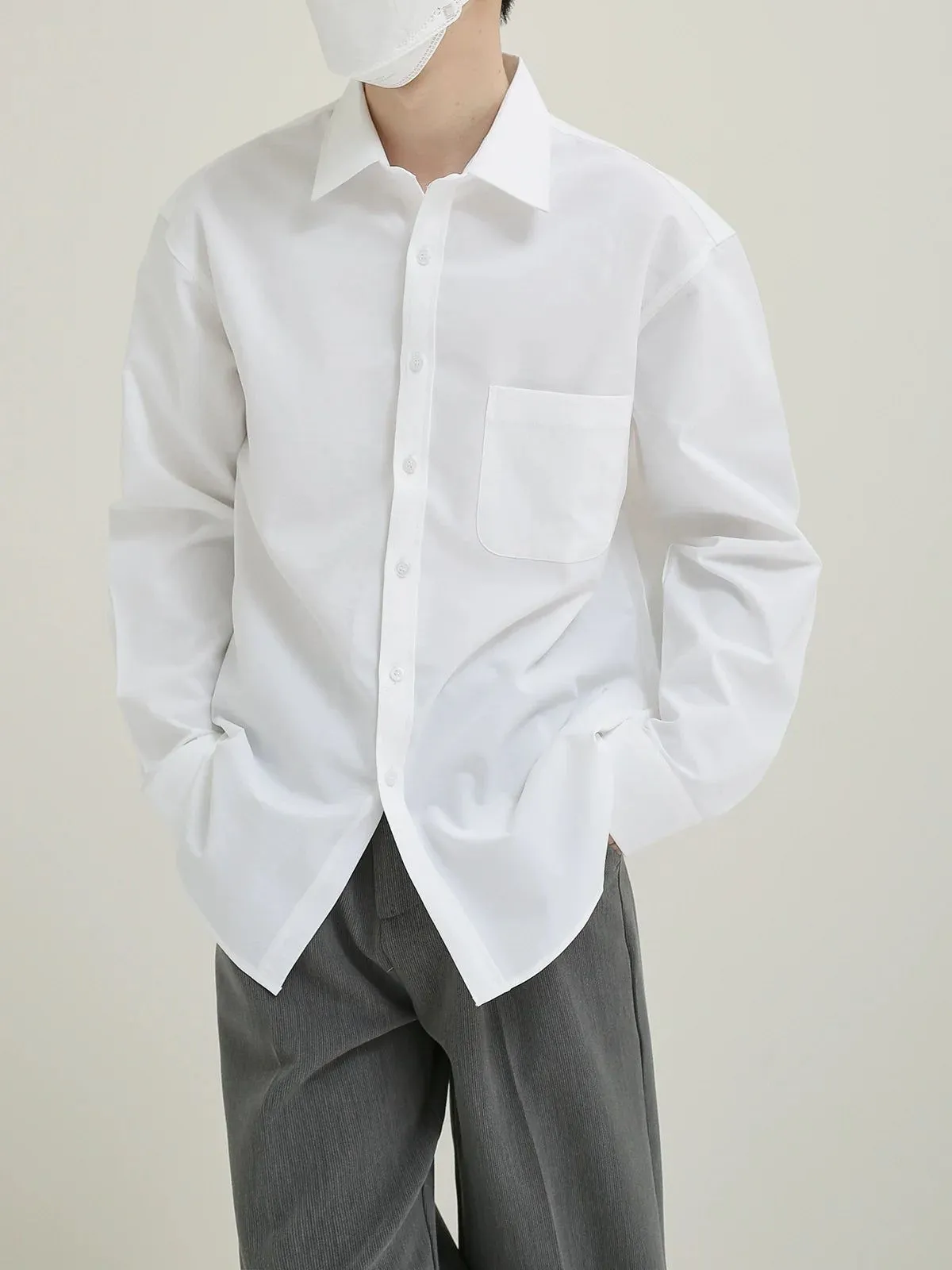 Zhou Minimal Pocket Casual Shirt