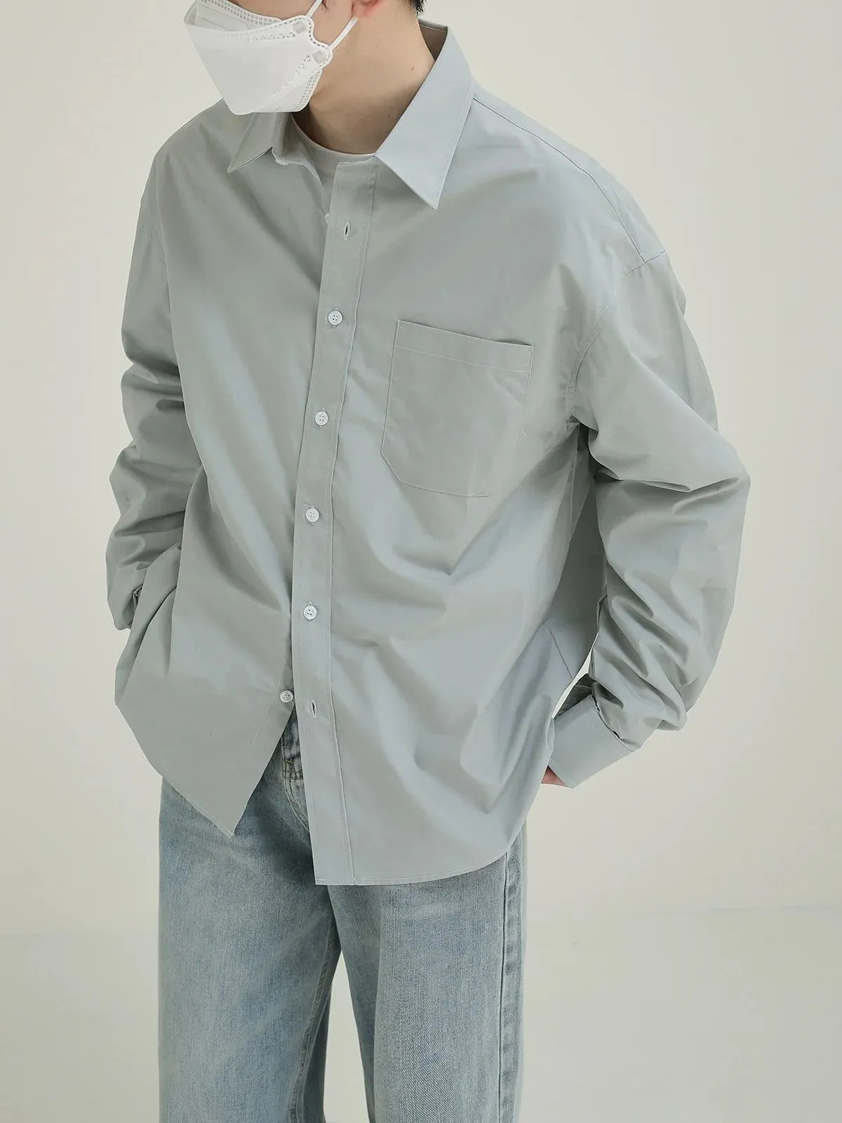 Zhou Minimal Pocket Casual Shirt